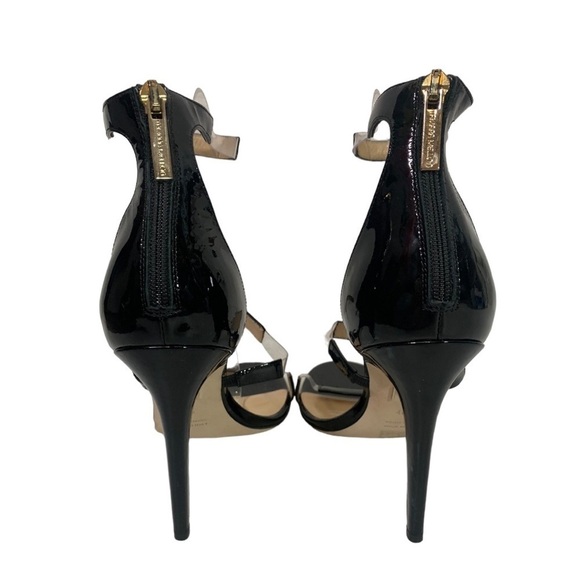 Tamara Mellon Frontline 105 Open Toe High Heels Black Size 40.5 - Picture 9 of 12